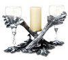 gothic wine glass set &amp; cand