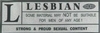 Lesbian Warning Label