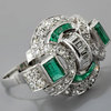 Vintage Diamond and Emerald Ring