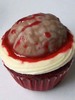 a zombie distraction cupcake