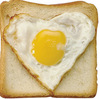 Heart shaped breakfast