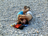 Making out on the beach