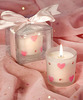 pink heart candle