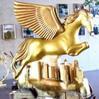 Golden Pegasus Statue