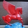 Red Pegasus Statue