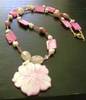 pink flower necklace
