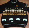 handknit, space invaders sweater