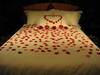 rose petals bed-romantic getaway