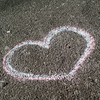 Heart in chalk