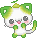 GREEN Kitty plushie