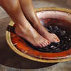 a foot bathing