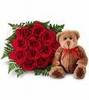 Teddy bear and Roses