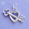 SterlingSilver Heart &amp; Key C