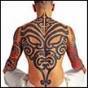 tribal full back tattoo