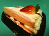 a SlIce oF Strawberry Cake