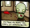 So happy I vomited blood..