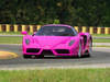 a pink Ferrari