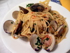 Linguini with clams and garlic..