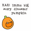 A big scary dinosaur pumpkin