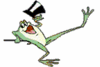 a dancing frog