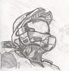 Drawing of Master Cheif Halo 3