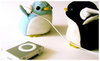 penguins with ipod / pingüinos