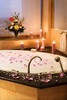 Hot bubble bath with candles 