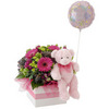 Flowers, A Teddy And Balloon