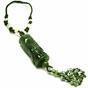 lucky jade tube necklace