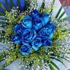a bouquet of blue rose