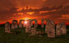 sunset at stonehenge