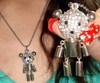 ♥Couple Diamond bear necklaces