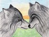 Wolves Kissing by J. Ford