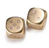 Diamond Studded Gold Dice