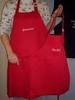 Matching apron with ur name onit