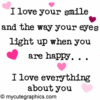 ♥ love everything about you