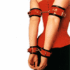 Red Leather Arm Restraints