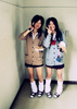 Two Japanese school girls