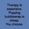 therapy is expensive..