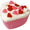 heart-shaped cupcake!