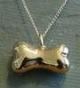 Gold Dog Bone Pendant