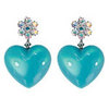 Blue Heart Earings