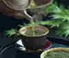 a serving of lushious green tea