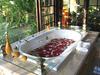 relaxing spa rose petal bath