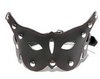 black leather cat mask