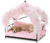 Pink Feather Canopy Bed