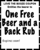 a beer and a back rub!