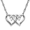 White Gold Hearts Pendant