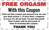 orgasm coupon