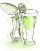 A green fairy drink